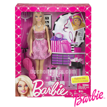 bup be barbie thoi trang toc bcf84 - Búp bê Barie chính hãng giá rẻ
