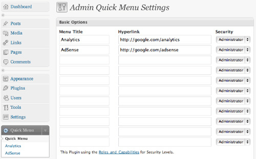 quantriwordpress3 - Điều chỉnh mục quản trị của WordPress