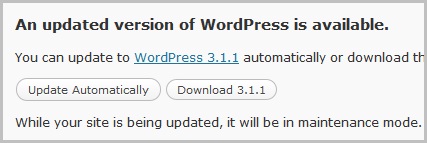 wordpress update - WordPress 3.1.1 Released, Fixes Security Issues
