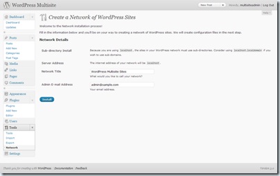 Cơ bản về Multi-site trong wordpress 3.0