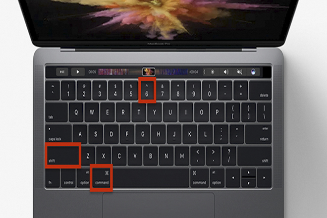 chụp ảnh màn hình Touch Bar trên Macbook